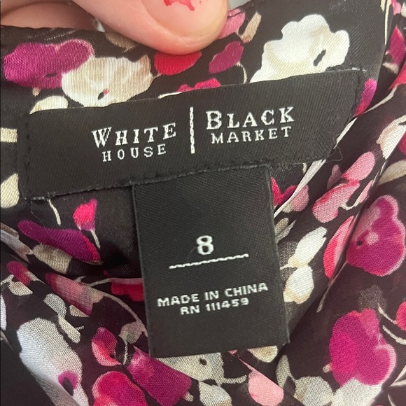 White House Black Market Pink and Black Dress Size 8 - Picture 2 of 8